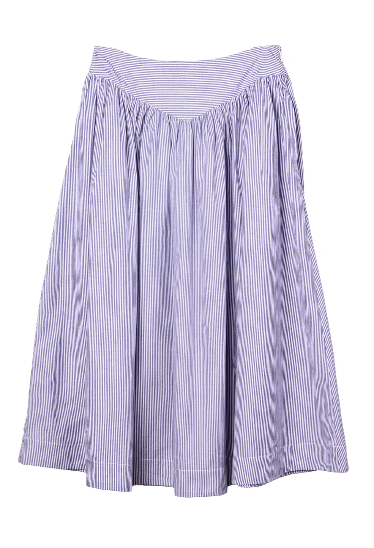 Zoe Stripe Cotton Skirt - Image 3